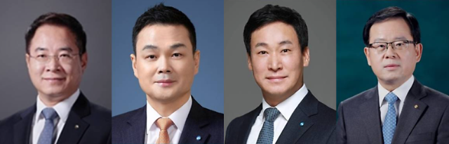 ▲ (왼쪽부터) 이석태 우리은행 국내영업부문장, 강신국 우리은행 기업투자금융부문장, 박완식 우리카드 대표, 조병규 우리금융캐피탈 대표.ⓒ우리금융