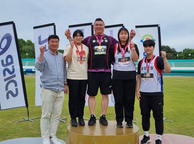 ▲ 음성군 육상팀이 ‘2023 예천 KTFL 전국실업육상경기대회’에서 좋은 성적을 거뒀다.ⓒ음성군