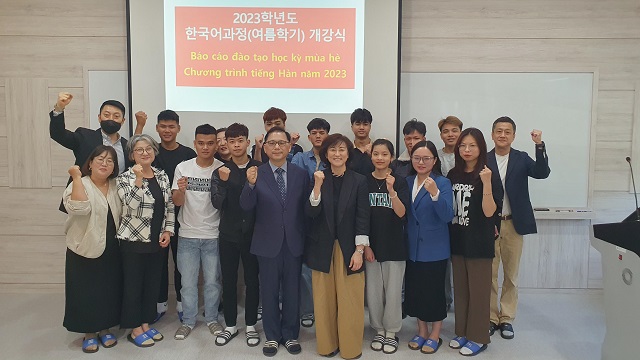 ▲ 선린대학교 국제교류교육센터는 지난 23일 만나관 2층 세미나실에서 한국어과정 1기 개강식을 진행했다.ⓒ선린대