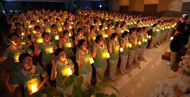 ▲ 영진전문대학교 간호학과는 26일 오후 교내 도서관 시청각실에서 제37회 나이팅게일 선서식을 개최했다.ⓒ영진전문대