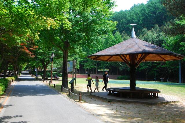 ▲ 가족 단위 놀이공원인 잔디밭과 조각공원.ⓒ진경수 山 애호가