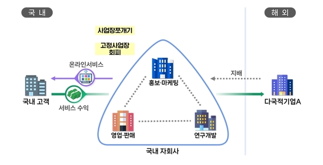 ▲ 다국적기업 국내 자회사 쪼개기로 탈루.ⓒ국세청