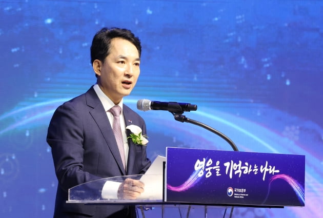 ▲ 박민식 국가보훈부 초대 장관이 5일 세종시 정부세종청사에서 열린 국가보훈부 출범식에서 취임사하고 있다. ⓒ연합뉴스