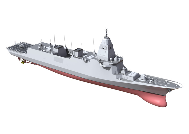 ▲ HD현대중공업이 개발중인 차세대 한국형 구축함(KDDX) 조감도. ⓒHD현대
