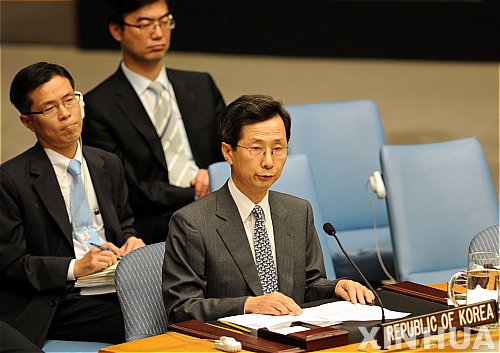 ▲ 안보리에서 발언하는 박인국 주유엔대사. ⓒ뉴시스