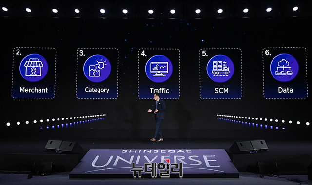 ▲ 강희석 이마트 대표이사가 미래 유통의 변화와 이마트의 강점을 설명하고 있다.ⓒ서정진 기자