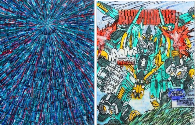 ▲ 료 코이즈미 Halo #1454842575 Oil on canvas 2023(좌), 니이미 히로키 Junk Robot 20230512 Acrylic on canvas 2023. ⓒSH 갤러리