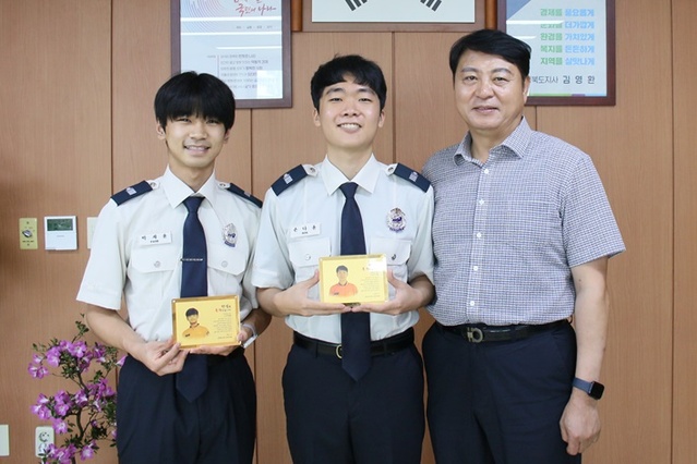 ▲ 충북소방본부 마지막 의무소방대원이 전역식을 가졌다.ⓒ충북소방본부