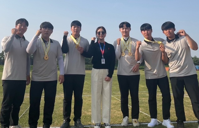 ▲ 서원대가 제40회 회장기 대학·실업 양궁대회에서 5개의 메달을 획득했다.ⓒ서원대