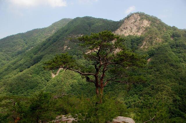 ▲ 두 번째 조망 바위에서 바라본 보배산 봉우리들.ⓒ진경수 山 애호가