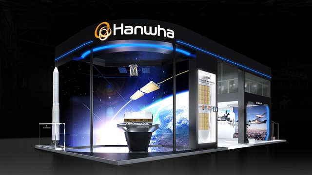 ▲ 한화시스템·한화에어로스페이스가 프랑스 ′파리 에어쇼′에 마련한 통합 전시관.ⓒ한화