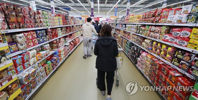 ▲ 마트에 진열된 라면. ⓒ연합뉴스