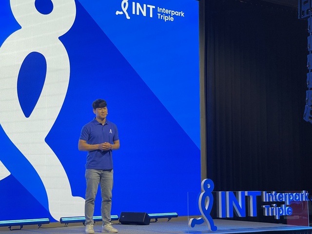 ▲ 20일  ‘인터파크 비전 선포 미디어데이’에서 이수진 야놀자 총괄대표가 개회사를 하고 있다.ⓒ이가영 기자