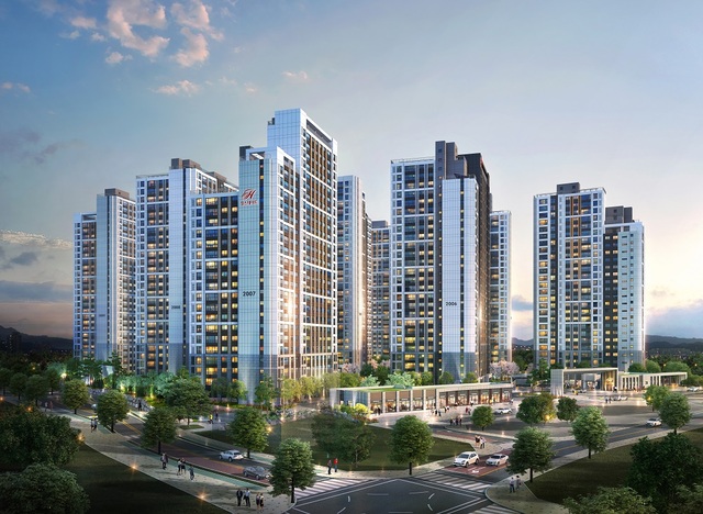 ▲ 충남 아산에 건립하는 힐스테이트 모종 블랑루체 투시도.ⓒ현대엔지니어링