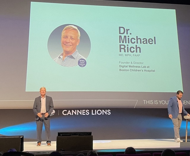 ▲ 마이클 리치 보스턴 어린이 병원의 디지털 웰니스 랩 설립자 및 이사. ⓒ프랑스 칸 = 김현지 인턴
