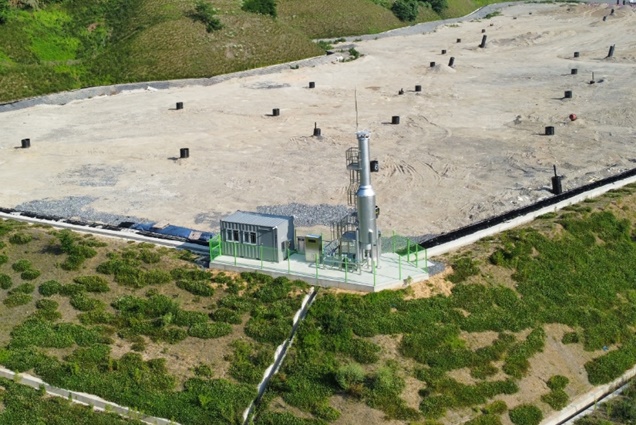 ▲ 제천시가 쓰레기매립장 메탄가스 저감시설을 운영한다.ⓒ제천시