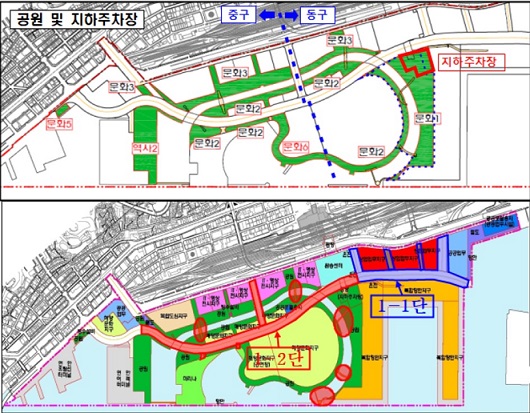 ▲ 부산항 북항 1단계 준공시설물 이관 대상 현황.ⓒ해수부