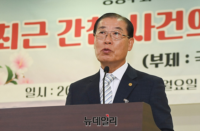 ▲ 장종한 양지회장이 26일 국회 안보토론회에서 인사말을 하고 있다. ⓒ서성진 기자