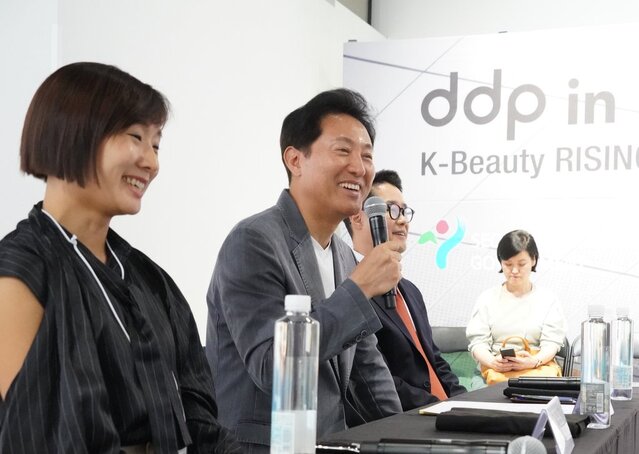 ▲ 오세훈 서울시장이 지난 26일 일본 도쿄 오모테산도 뮤지엄에서 열린 K-뷰티 일본진출 성공기업 간담회에 참석해 발언하고 있다. ⓒ연합뉴스