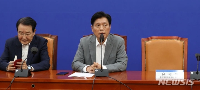 ▲ 국회 과학기술정보방송통신위원회 야당 간사인 조승래 더불어민주당 의원이 28일 오전 서울 여의도 국회에서 예정된 일본 후쿠시마 오염수 해양 방류와 관련 민주당 과방위원과 원자력안전위원회 간담회가 유국희 원안위원장의 불참으로 무산된 가운데 발언하고 있다. ⓒ뉴시스