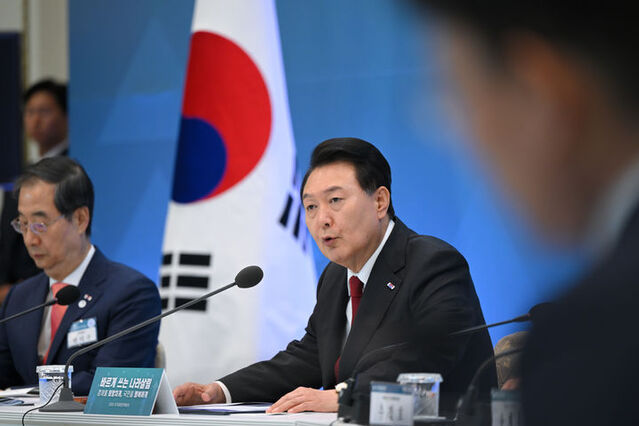 ▲ 윤석열 대통령이 28일 청와대 영빈관에서 열린 '2023 국가재정전략회의'에서 발언하고 있다. ⓒ뉴시스