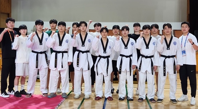 ▲ 청주대 태권도부가 제104회 전국체전 남자대학부 충북대표로 선발됐다.ⓒ청주대