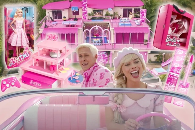 ▲ 영화 '바비' 주인공 라이언 고슬링(좌)과 마고 로비. ⓒMattel, Xbox, Airbnb, Also, Nyx Cosmetics, Warner Bros.