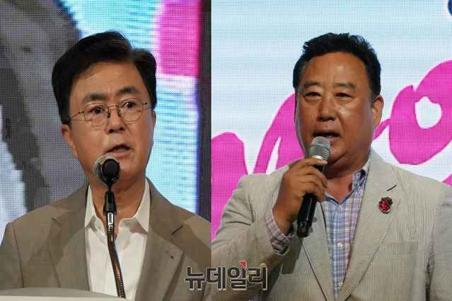 ▲ 김태흠 충남도지사(좌)와 어기구 더불어민주당 의원.ⓒ김정원 기자