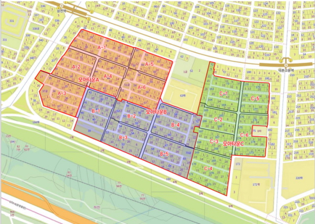 ▲ 모아타운 구역도. ⓒ한국토지신탁