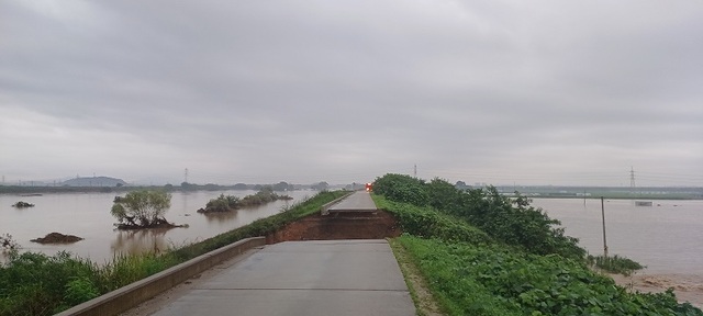 ▲ 충남 논산천 제방 일부가 유실되고 있다.ⓒ