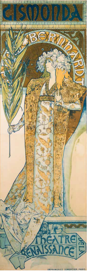 ▲ 사라 베르나르 주연의 연극 '지스몽다' 포스터.ⓒ서울디자인재단