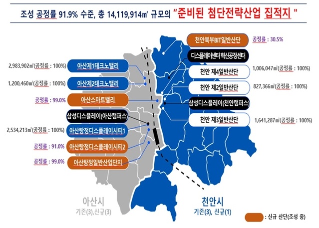 ▲ 충남 특화단지 유치 위치도.ⓒ충남도