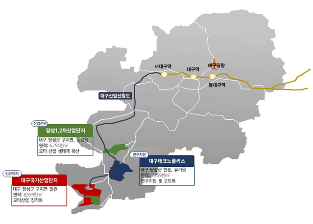 ▲ 대구광역시가 대한민국 미래모빌리티 산업을 선도할 ‘모빌리티 모터 소부장 특화단지’로 20일 최종 선정됐다.ⓒ대구시