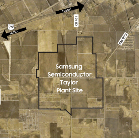 ▲ 삼성전자 미국 테일러 공장 부지 이미지 ⓒ삼성전자