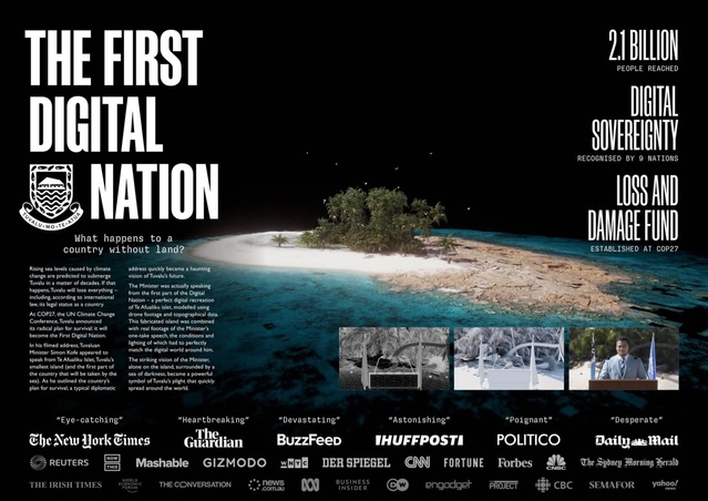▲ 투발루 정부의 'The First Digital Nation' 캠페인. ⓒCannes Lions