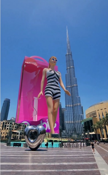 ▲ '자이언트 바비' 3D 디지털 광고. ⓒEye Studio