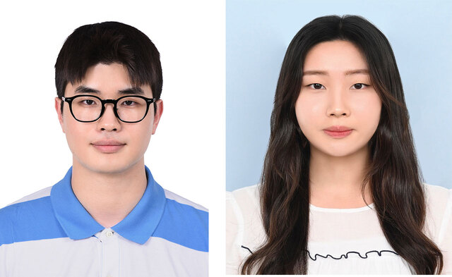 ▲ 공주대 식품영양학과 육동현·박영선 학생이 전국영양사학술대회서 우수상을 받았다. 좌측부터 육동현, 박선영 학생.ⓒ공주대