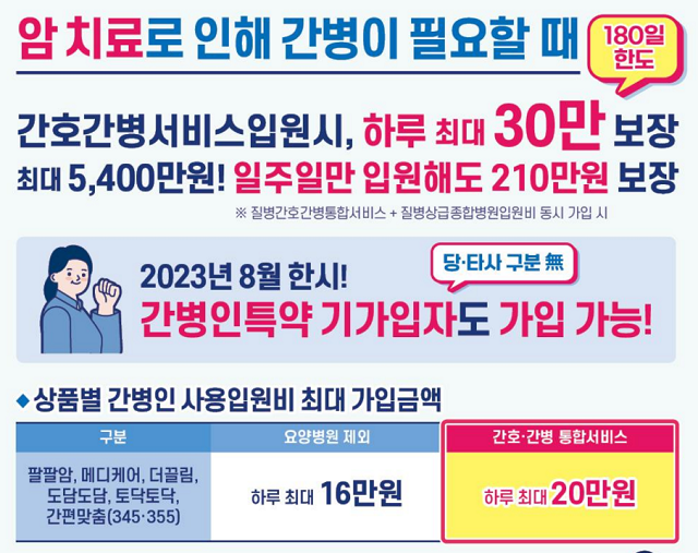 ▲ 한 보험사의 간호간병서비스 상품 소개.ⓒGA 소식지.