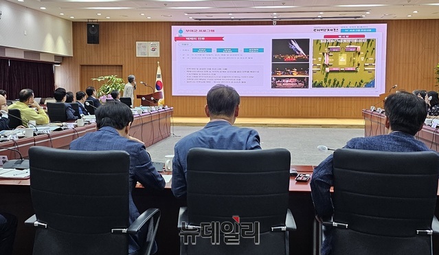 ▲ 2일 충남도청에서 열린 2023 대백제전 추진상황보고회.ⓒ김정원 기자