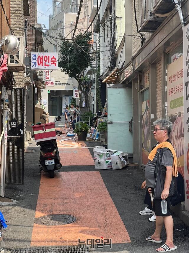 ▲ 동자동 쪽방촌 인근 골목 전경. ⓒ배정현 인턴기자