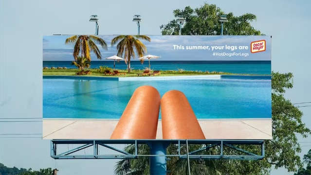 ▲ 오스카 마이어의 'Hot Dogs for Legs' 캠페인. ⓒOscar Mayer