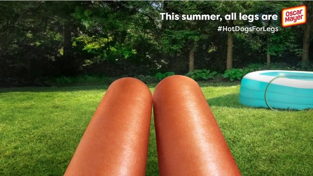 ▲ 오스카마이어의 'Hot Dogs for Legs' 캠페인. ⓒOscar Mayer