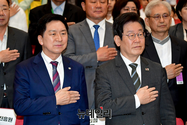 ▲ 김기현 국민의힘 대표와 이재명 더불어민주당 대표. ⓒ이종현 기자