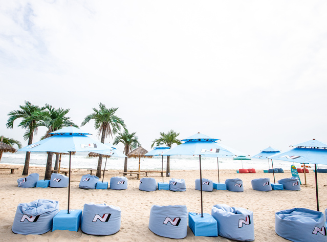 ▲ 해변가에서 휴식을 취할 수 있는 'N 비치 휴식존' ⓒ현대차