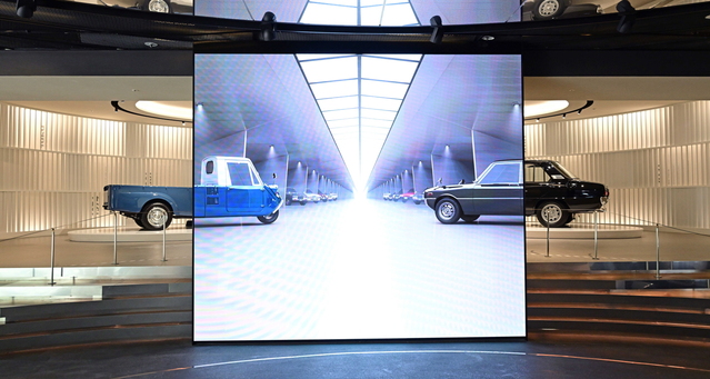 ▲ 기아가 T-600가 브리사를 복원한 헤리티지 전시를 마련했다 ⓒ기아