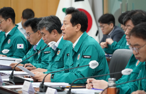 ▲ 오세훈 시장이 23일 서울시청에서 열린 '무차별범죄 예방 현안회의'에서 모두발언을 하고 있다. ⓒ서울시