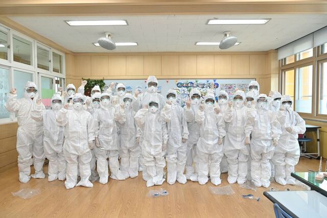 ▲ 경북교육청(교육감 임종식)은 24일 부구초등학교에서 울진 한울 원전 피폭에 따른 대피상황 훈련을 실시했다.ⓒ경북교육청