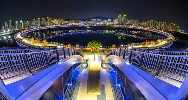 ▲ 금강보행교 이응다리 야경.ⓒ행복청
