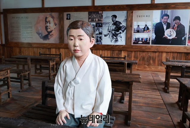 ▲ 뉴데일리 취재진이 25일 전라남도 광주시와 화순군에 '정율성 기념사업'과 관련해 주민들의 목소리를 듣고자 현장을 방문했다. 사진은 '정율성 기억교실' 모습ⓒ정상윤 기자