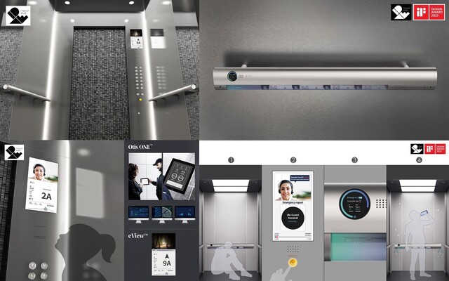 ▲ '2023 IDEA'에서 본상 파이널리스트를 수상한 젠쓰리 앰비언스 시리즈(왼쪽), 라이프가드 핸드레일(오른쪽). ⓒ오티스 코리아